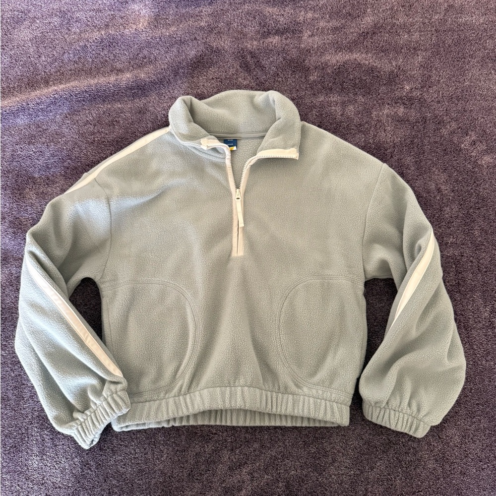 Cozy Mint/Gray Quarter-Zip Pullover
